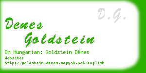 denes goldstein business card